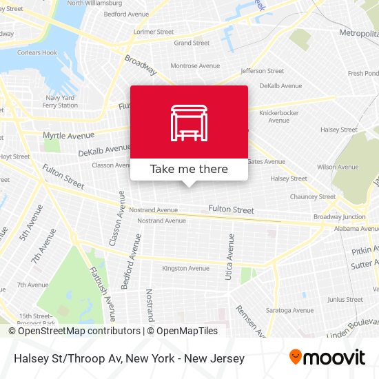 Halsey St/Throop Av map