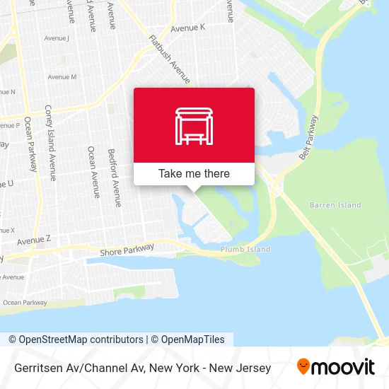 Gerritsen Av/Channel Av map
