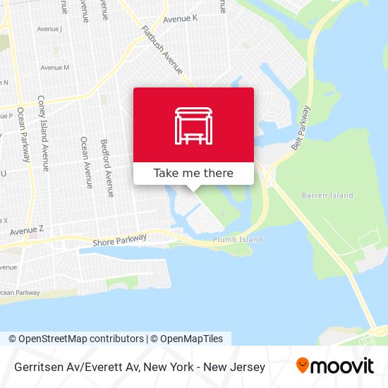 Mapa de Gerritsen Av/Everett Av