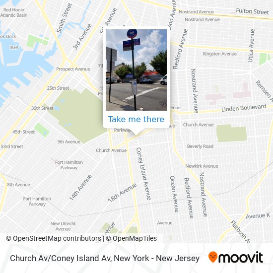 Mapa de Church Av/Coney Island Av