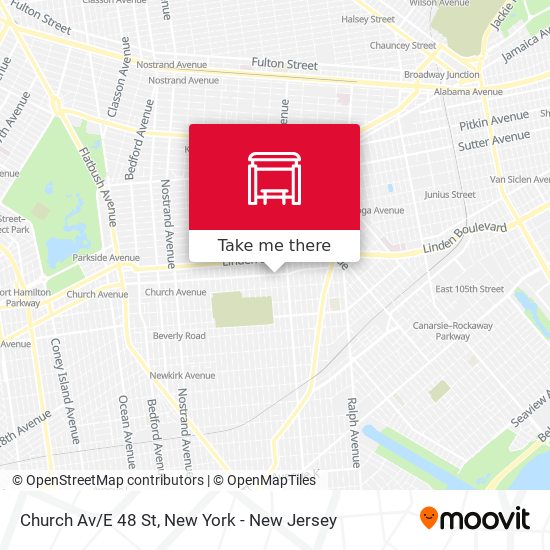 Church Av/E 48 St map