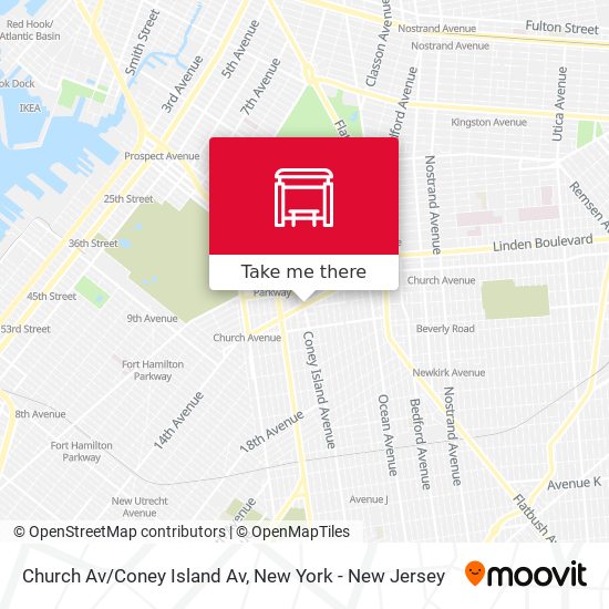 Mapa de Church Av/Coney Island Av