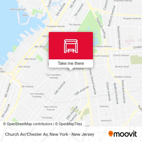 Church Av/Chester Av map