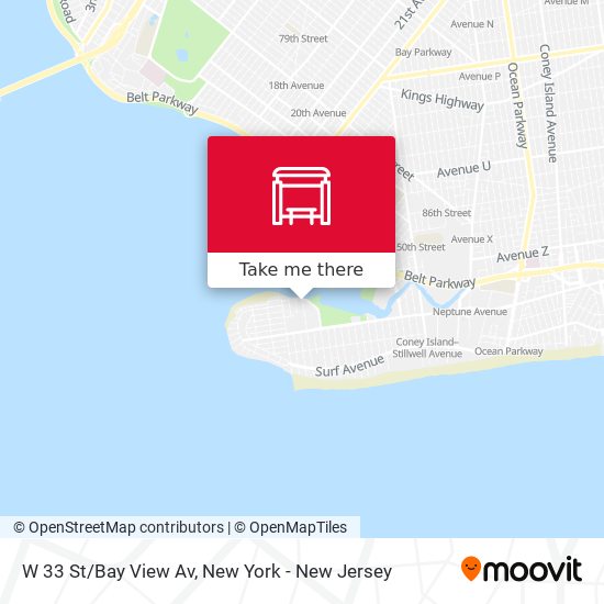 Mapa de W 33 St/Bay View Av