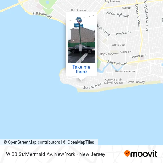 W 33 St/Mermaid Av map