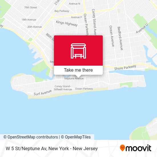 W 5 St/Neptune Av map