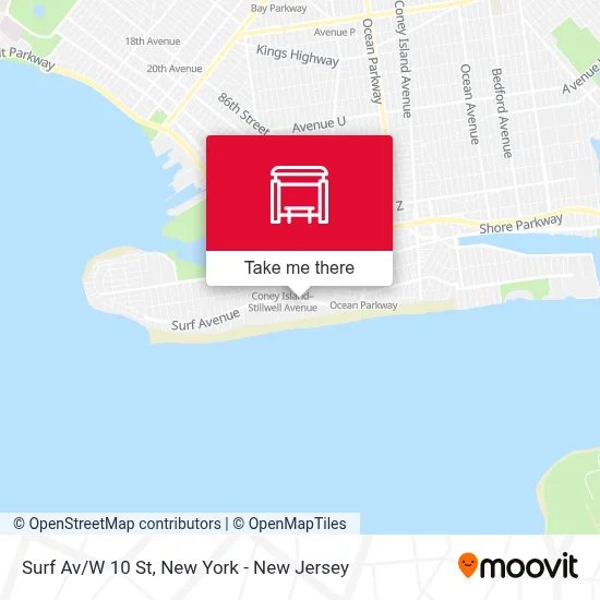 Surf Av/W 10 St map