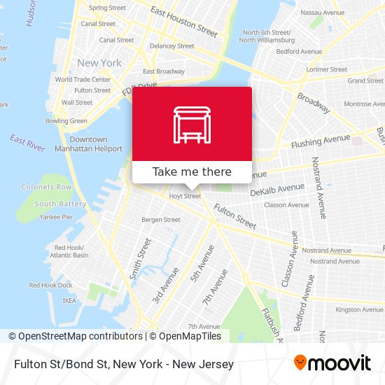 Mapa de Fulton St/Bond St