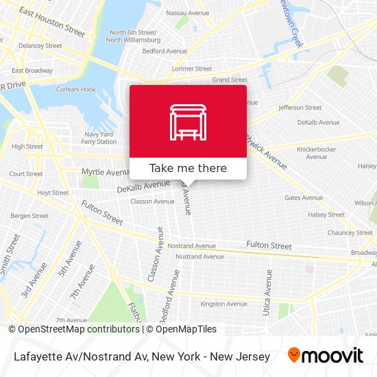 Mapa de Lafayette Av/Nostrand Av