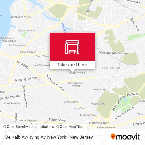 Mapa de De Kalb Av/Irving Av