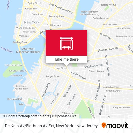 De Kalb Av/Flatbush Av Ext map