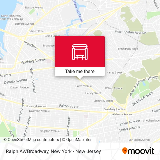 Ralph Av/Broadway map