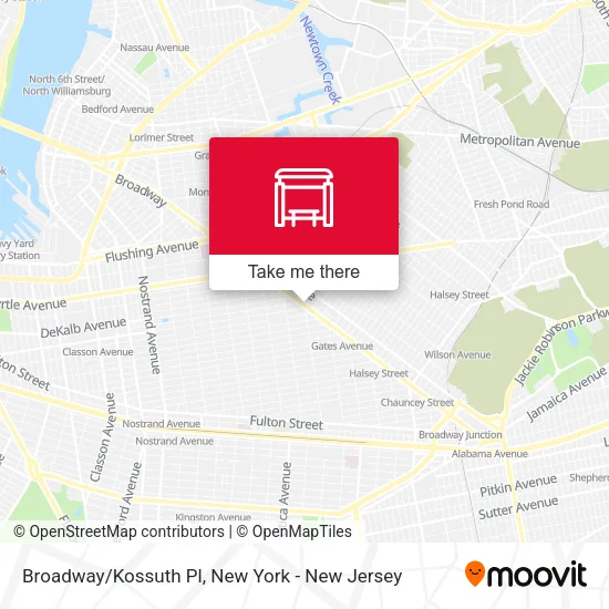 Broadway/Kossuth Pl map