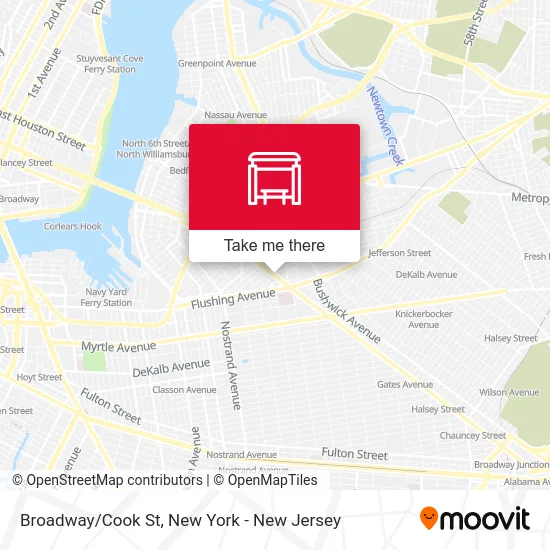 Broadway/Cook St map