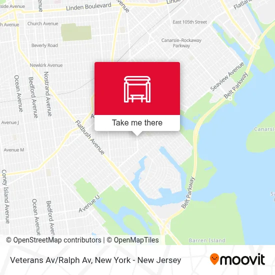 Veterans Av/Ralph Av map