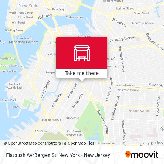 Flatbush Av/Bergen St map