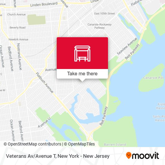 Mapa de Veterans Av/Avenue T