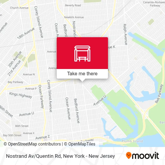 Nostrand Av/Quentin Rd map