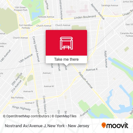 Mapa de Nostrand Av/Avenue J