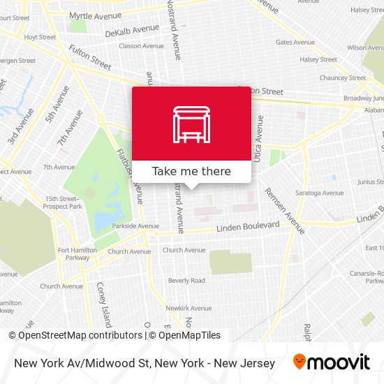 Mapa de New York Av/Midwood St