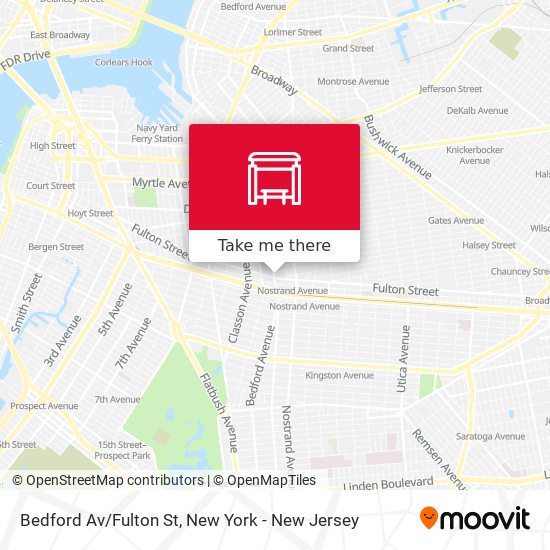 Bedford Av/Fulton St map