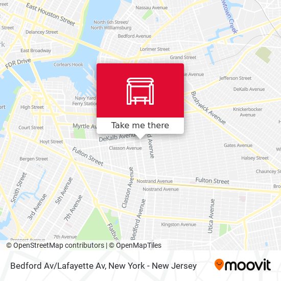 Bedford Av/Lafayette Av map