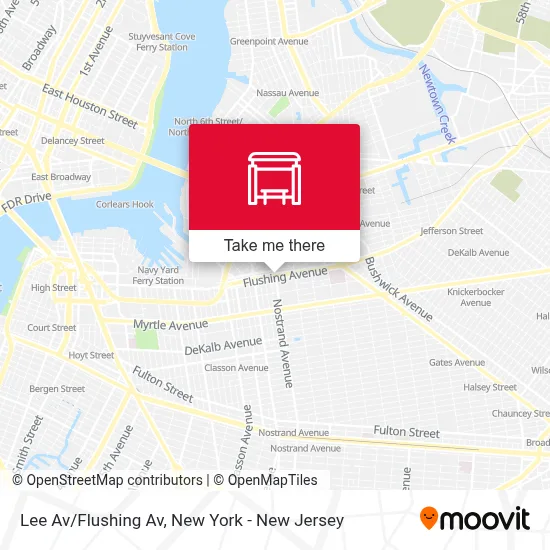 Lee Av/Flushing Av map