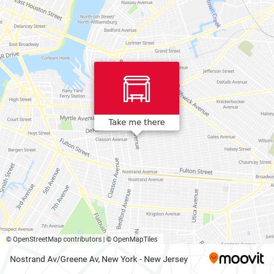 Mapa de Nostrand Av/Greene Av