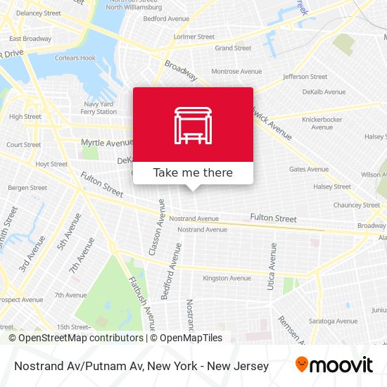 Nostrand Av/Putnam Av map