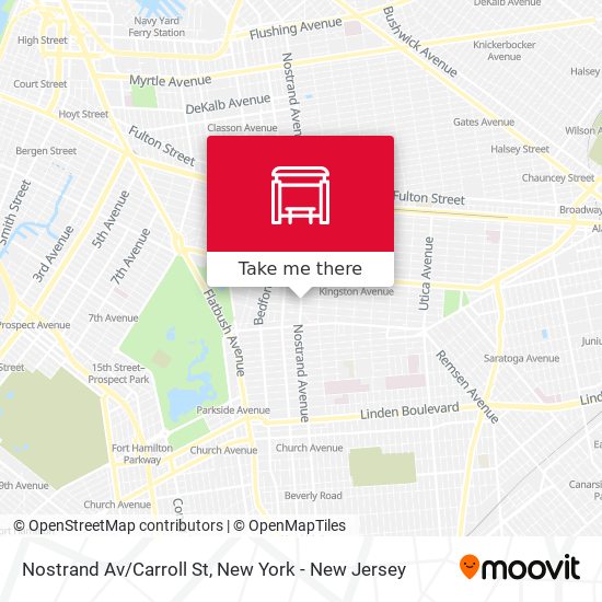 Nostrand Av/Carroll St map