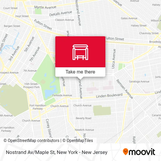 Nostrand Av/Maple St map