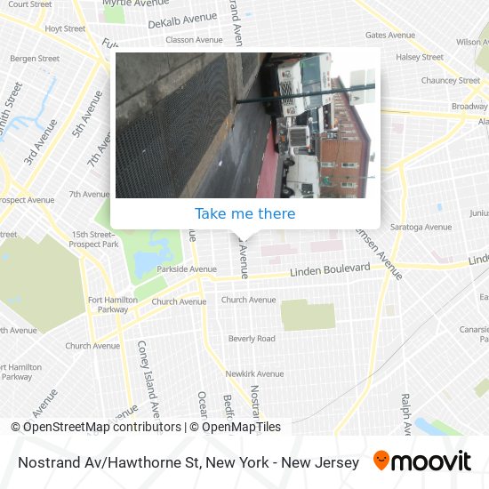 Mapa de Nostrand Av/Hawthorne St