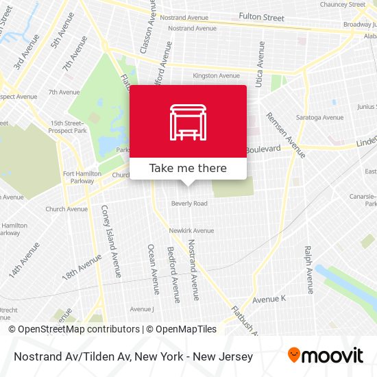 Nostrand Av/Tilden Av map