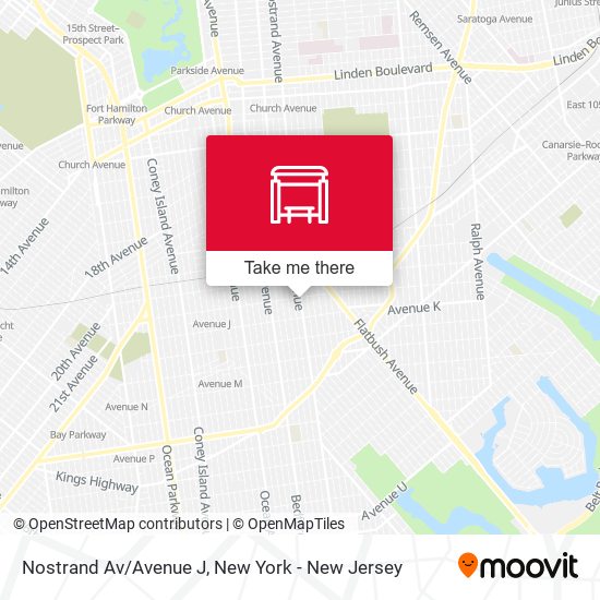 Mapa de Nostrand Av/Avenue J