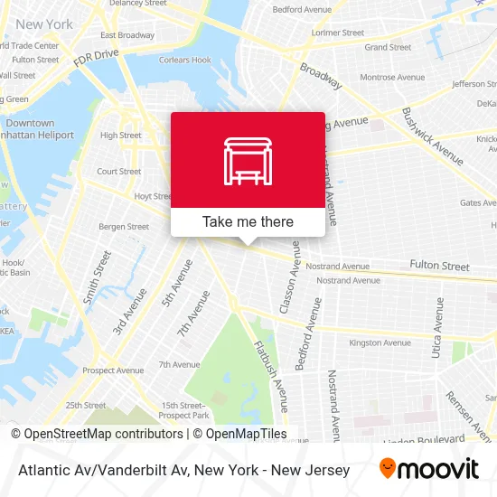 Atlantic Av/Vanderbilt Av map