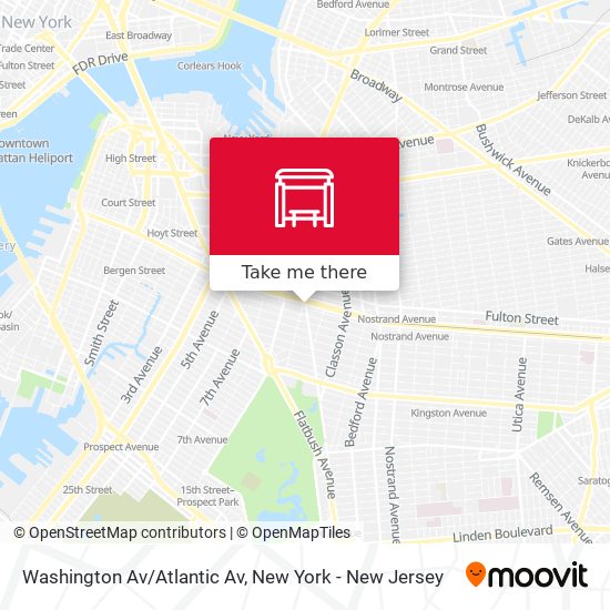 Washington Av/Atlantic Av map
