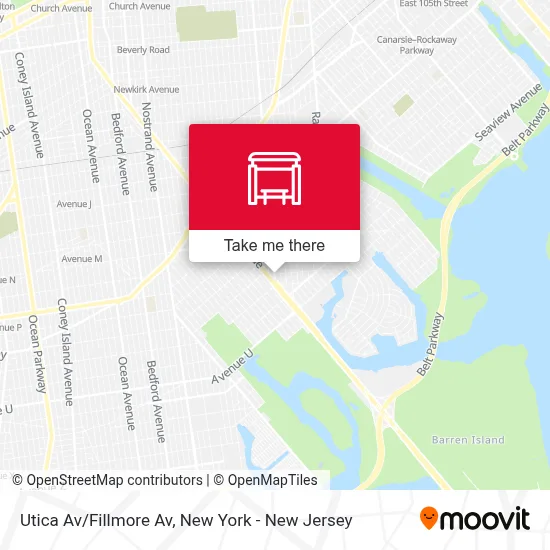 Utica Av/Fillmore Av map