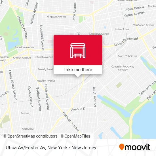 Utica Av/Foster Av map