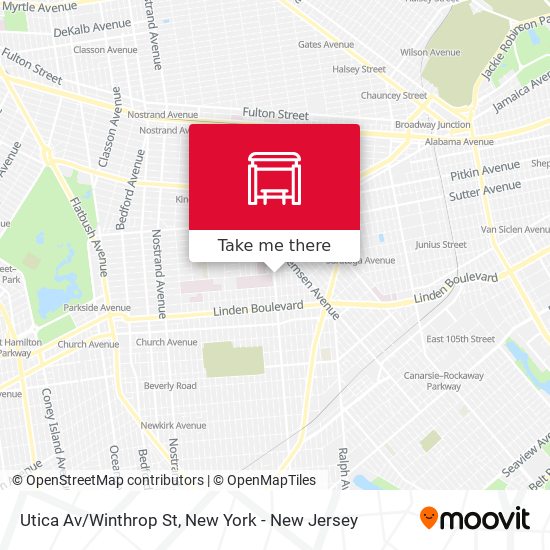 Utica Av/Winthrop St map