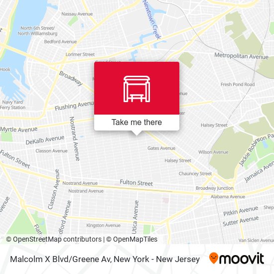 Mapa de Malcolm X Blvd/Greene Av