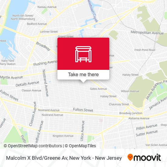 Mapa de Malcolm X Blvd/Greene Av