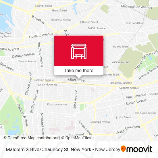 Malcolm X Blvd/Chauncey St map