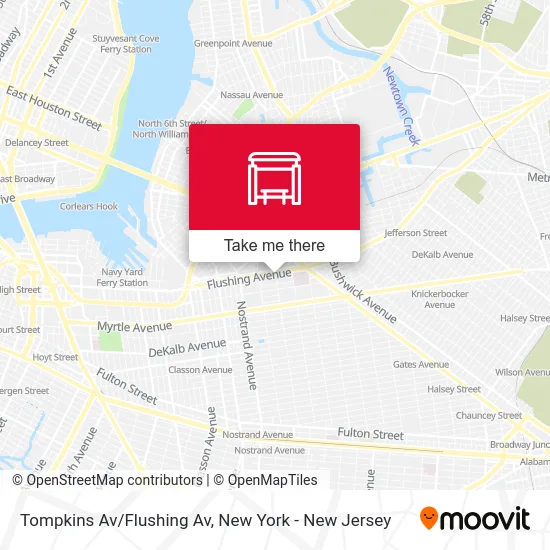 Tompkins Av/Flushing Av map