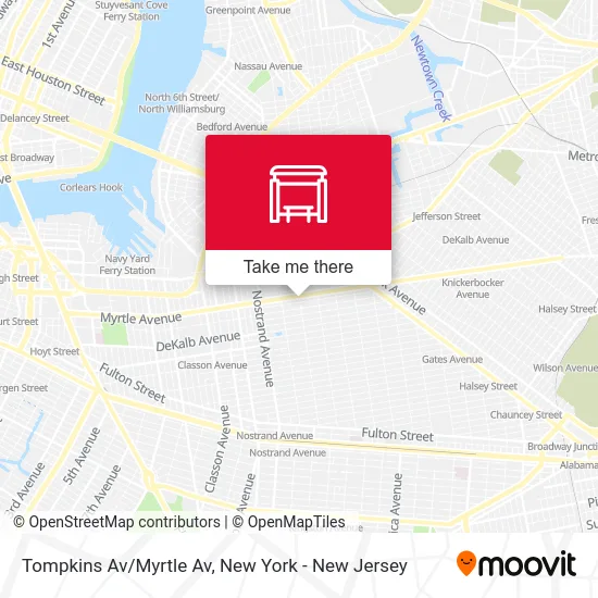 Tompkins Av/Myrtle Av map