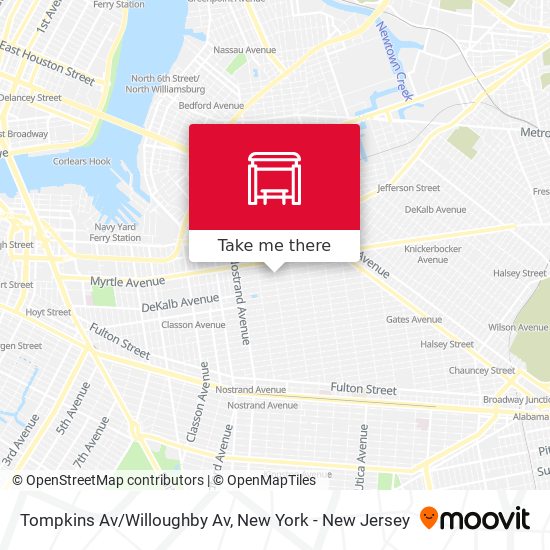Tompkins Av/Willoughby Av map