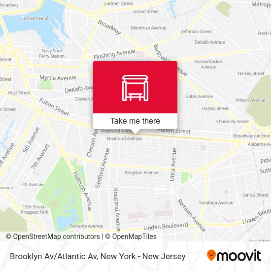 Brooklyn Av/Atlantic Av map