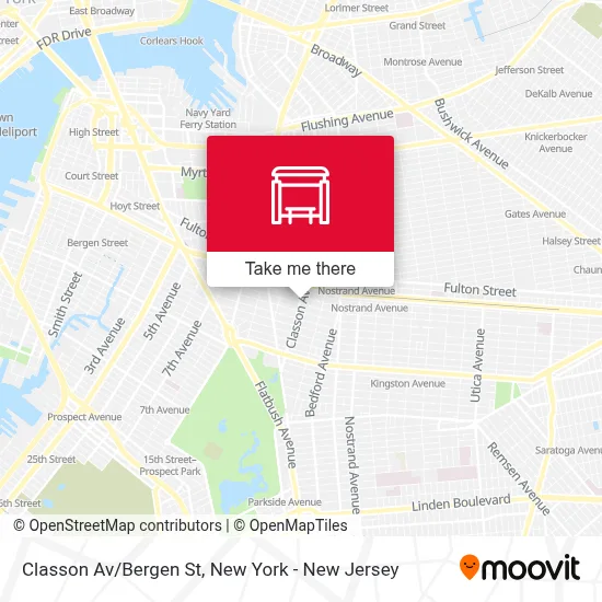 Classon Av/Bergen St map