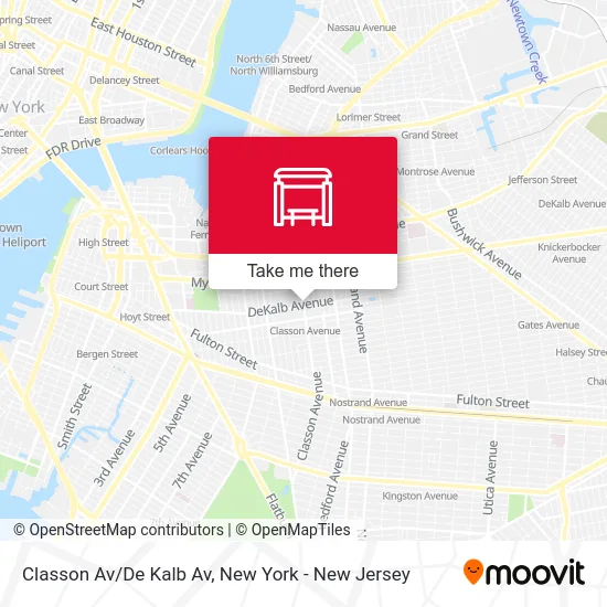 Classon Av/De Kalb Av map