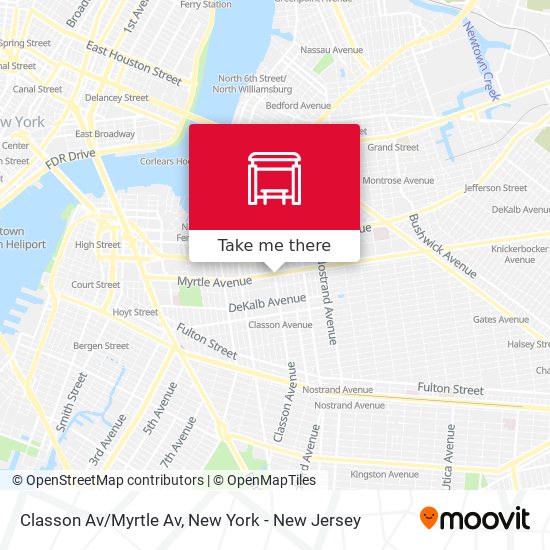 Classon Av/Myrtle Av map