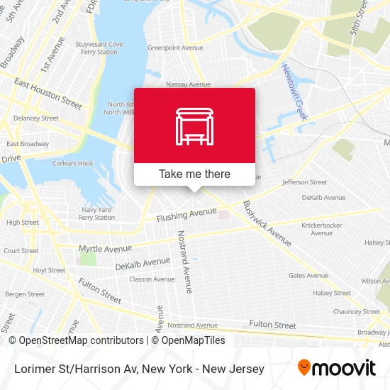 Lorimer St/Harrison Av map